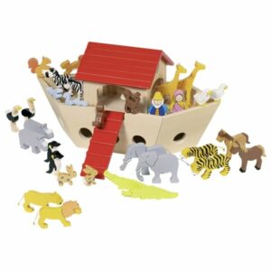 Arche de Noé en bois 12 couples d'animaux - Goki