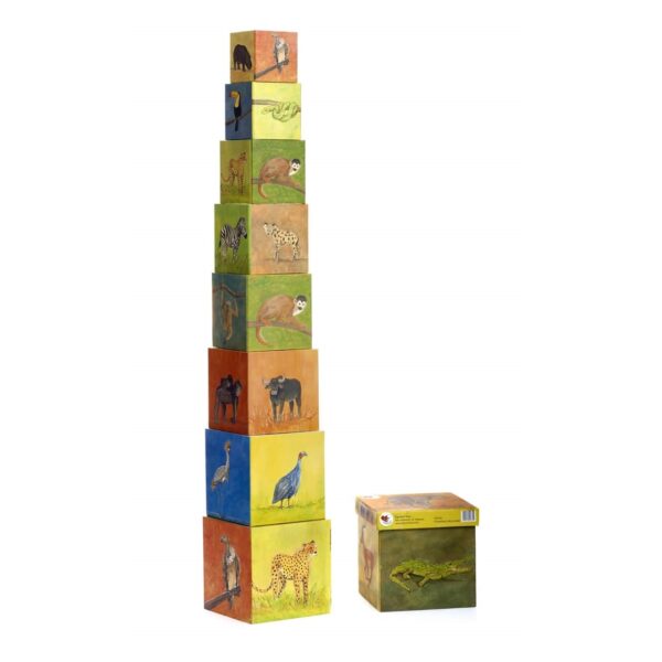 Cubes en carton à empiler Jungle - Egmont Toys