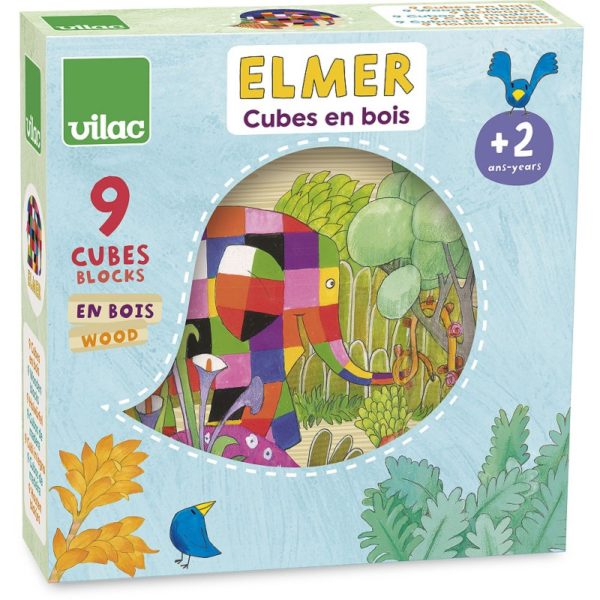 Puzzles cubes en bois Elmer - Vilac