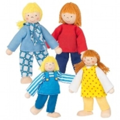 Famille moderne poupées en bois - Goki