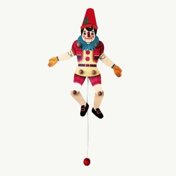 Pinocchio marionette articulée en bois à accrocher - Bajo