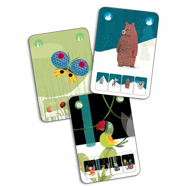 Jeux de cartes 7 familles mini nature - Djeco