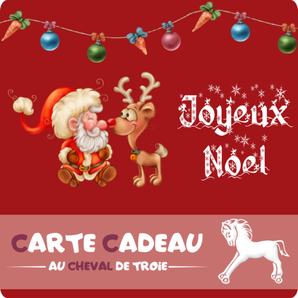 Carte cadeau Noël - Cheval de Troie