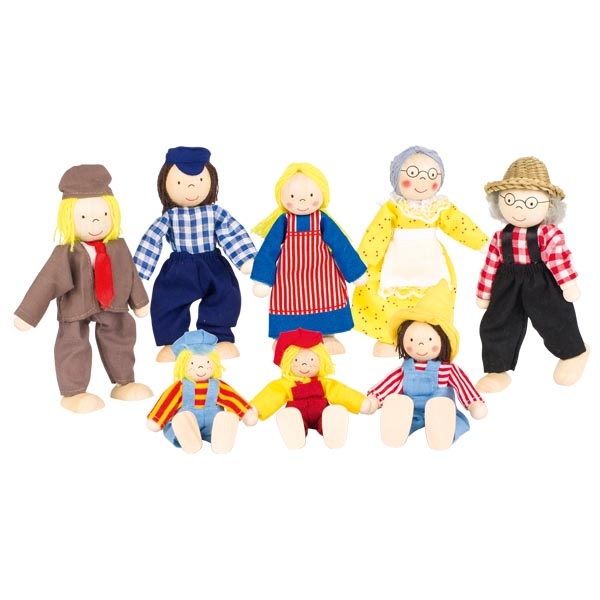 Famille de la ferme poupées articulées goki